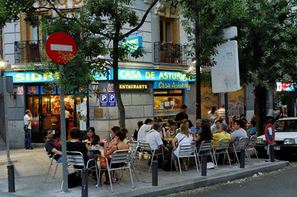 Terraza en el centro de Madrid